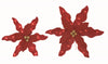 Holiday Time Light-Up Set of 2 Poinsettias 16 and 20 Inches Tall