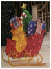 Holiday Time Light-up Twinkling LED 52" Tinsel Sleigh Decoration