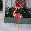 Holiday Time Light-up Fluffy Christmas Flamingo 35" Tall