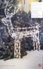 Animated 3-D Wire Standing Buck Reindeer, Lighted and Moving Christmas Yard Decoration, 48-inches Tall