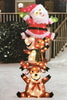 Holiday Time 60 In. 100-light Stack Of Santa with 2  Deer