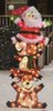 Holiday Time 60 In. 100-light Stack Of Santa with 2  Deer