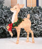 Holiday Time Light Up 36 Inch Tall Fabric Fawn Sculpture