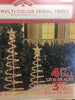 Holiday Time Light-Up Multi-color Spiral Christmas Trees 2-Pack (3 FT & 4 FT)