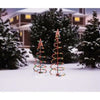 Holiday Time Light-Up Multi-color Spiral Christmas Trees 2-Pack (3 FT & 4 FT)