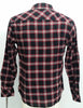 Dickies Men's Flannel Long Sleeve Button Down Shirt Black with Red, 3XL