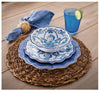 Member's Mark French Country 18-Piece Melamine Dinnerware Set, Blue