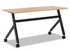 HON Basyx Multipurpose Table Fixed Base Table, 48" x 24" Wheat, Beige/Black