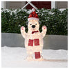 Holiday Time Light-up Standing Icy Polar Bear Decoration, 30" Tall