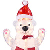 Holiday Time Light-up Standing Icy Polar Bear Decoration, 30" Tall