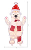 Holiday Time Light-up Standing Icy Polar Bear Decoration, 30" Tall