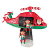 13' Animated Airblown- Santa and Elves in Helicopter Scene