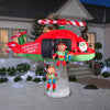 13' Animated Airblown- Santa and Elves in Helicopter Scene