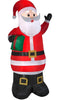 6.5 foot Gemmy Christmas Airblown Inflatable LED Santa Claus with Gift Box (Present)