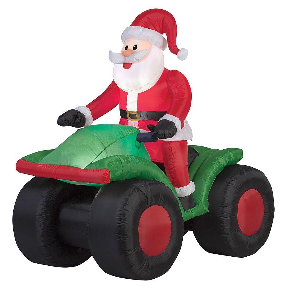 inflatable Christmas Santa on ATV 4 wheeler Airblown