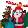 Holiday Time Animated Santa and Reindeer in Helicopter Inflatable