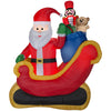 Holiday Time Santa Sleigh Christmas Inflatable 7.5 Feet Tall