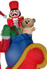 Holiday Time Santa Sleigh Christmas Inflatable 7.5 Feet Tall