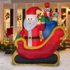 Holiday Time Santa Sleigh Christmas Inflatable 7.5 Feet Tall