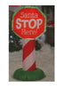 Gemmy Santa Stop Here Inflatable Airblown 3.5 ft Tall Christmas Sign