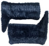 Adrienne Landau Faux Fur Throw and Medium Booties Set, Sapphire Stone