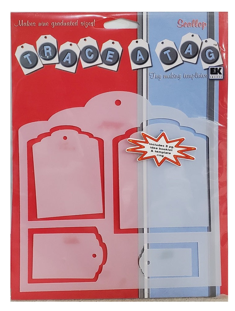 EK Success Scrapbooking Scallop Trace A Tag