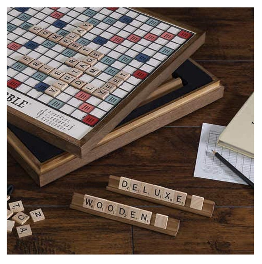 Scrabble Deluxe Vintage Edition Ages 8 & Up 2-4 Players