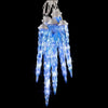 LightShow Shooting Star 8-Count Varied Size Icy Blue/White Icicle Lights 7-ft