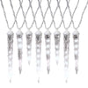 LightShow 8-Light White Shooting Star Varied Size Icicle Light Set, 7 ft