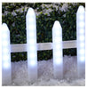 Show Lights Lightshow 3-Marker White Fence Christmas Pathway Markers