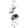 Holiday Time 36in Galvanized Silver Reindeer Plant Stand