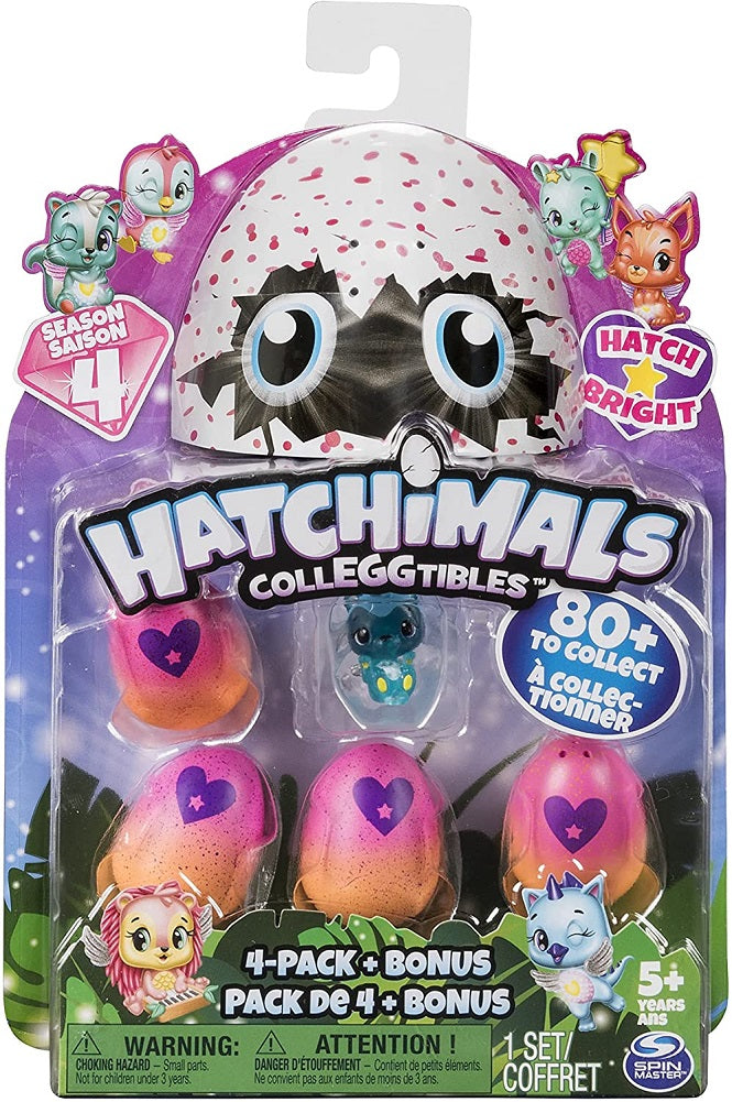Hatchimals CollEGGtibles Season 4 4-Pack and Bonus Colors May Vary