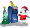 Gemmy Airblown Inflatable 6.5' Snoopy and Woodstock w/ Mailbox Scene Peanuts