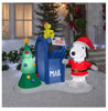 Gemmy Airblown Inflatable 6.5' Snoopy and Woodstock w/ Mailbox Scene Peanuts