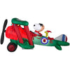 Airblown Peanuts 12' Snoopy Flying Ace Woodstock Christmas Inflatable Outdoor Decor