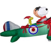 Airblown Peanuts 12' Snoopy Flying Ace Woodstock Christmas Inflatable Outdoor Decor