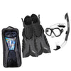 Body Glove Adult Snorkeling Set with Go Pro Mount, Black/Gray (Small/Medium)