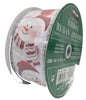 Kirkland Signature Wire-Edged Ribbon 2.5-inch Wide Snowman Face 50 Yards
