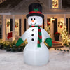 10 foot Gemmy Christmas Airblown Inflatable LED Snowman with scarf and top hat