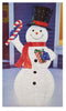 Fabric Mesh 7' Mesh Snowman with LED Lights