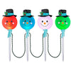 LightShow Synchro Lights Color-Changing Snowman Pathway Stakes, Set of 4