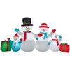 Holiday Time Christmas Snowman Family Inflatable Airblown Yard Display 9 ft wide