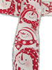 Kirkland Wire Edged White Silver Snowman Ribbon Metallic 50 yards 2.5 inches