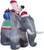 Christmas Inflatable Airblown Santa on Giant Elephant