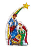 Holiday Time 72in Light Up LED Stained Glass Look Nativity Set