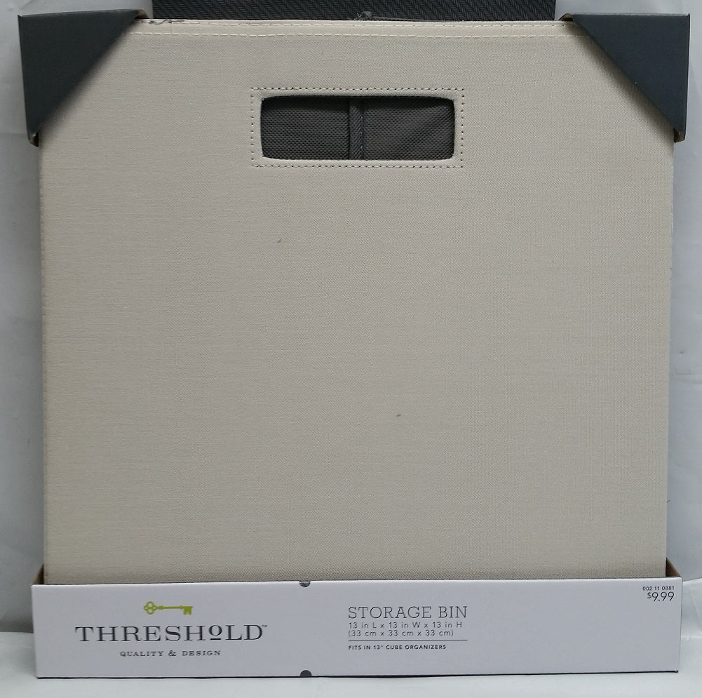 Threshold Fabric Storage Bin 13"L x 13"W x 13"H Sand