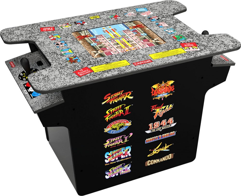 Arcade1Up Deluxe 12-in-1 Head to Head Street Fighter Table with Split Screen