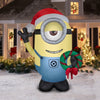Airblown Inflatable Despicable Me Minion Stuart with Holiday Christmas Wreath 9.5 feet