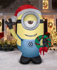 Airblown Inflatable Despicable Me Minion Stuart with Holiday Christmas Wreath 9.5 feet