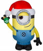 Gemmy 3.5FT Tall Stuart The Minion with Santa Hat and Ornament Inflatable Indoor/Outdoor Holiday Decoration